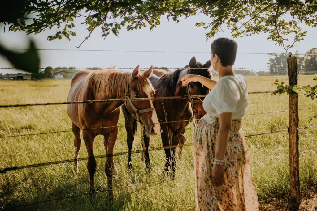 séance photo grossesse avec chevaux- photographe grossesse bordeaux