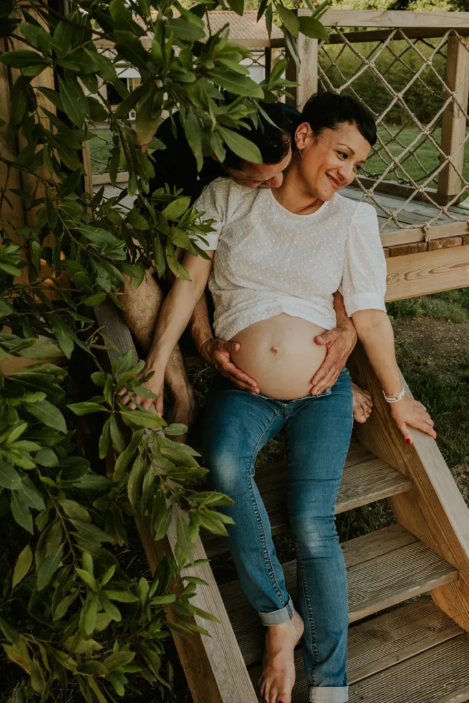 shooting photo grossesse en couple- photographe couple bordeaux