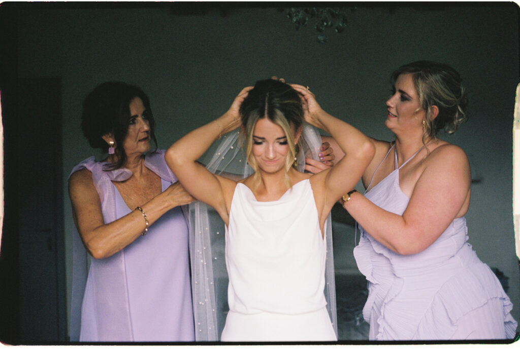 35mm film photograph of the getting ready at Domaine du Rodier