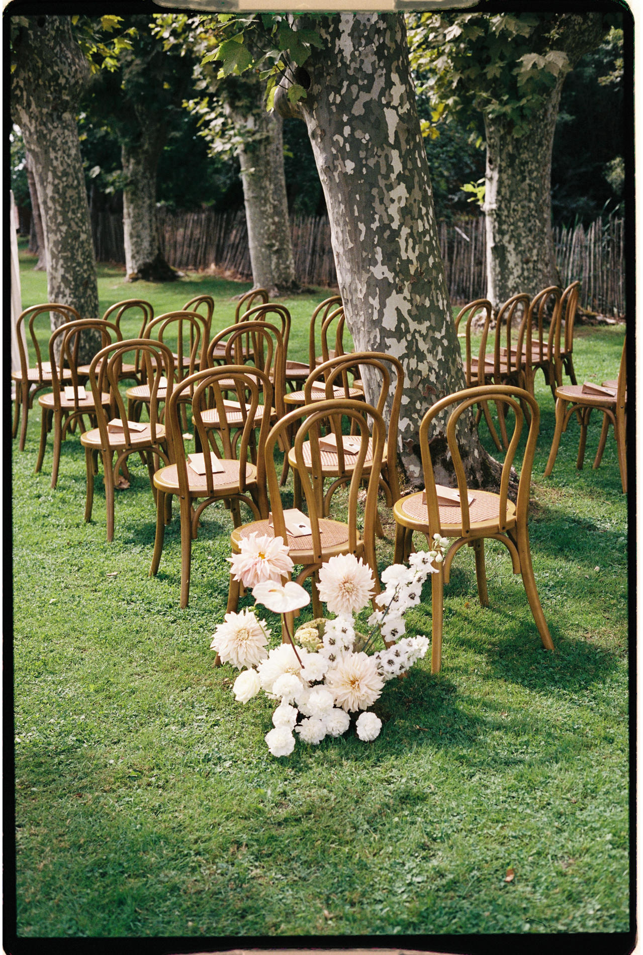 summer wedding ceremony south of france bright sunlight outdoor