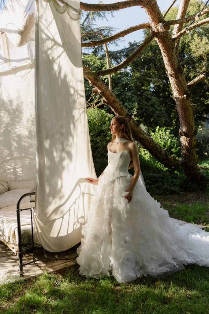 bride portrait during intimate wedding in Provence