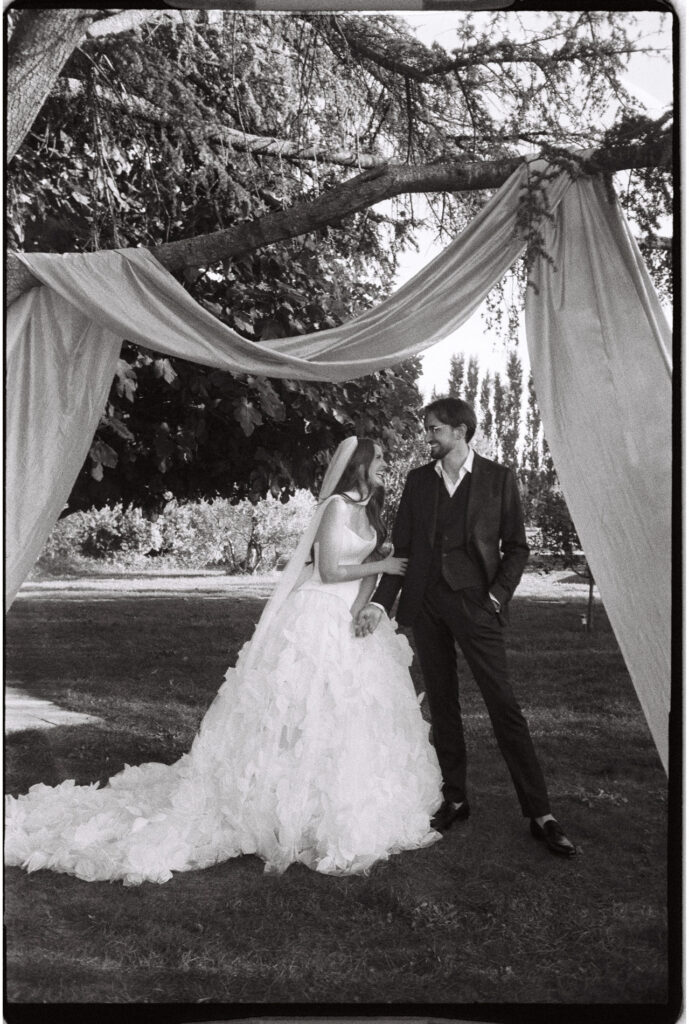 intimate wedding photographed on 35mm film in Provence